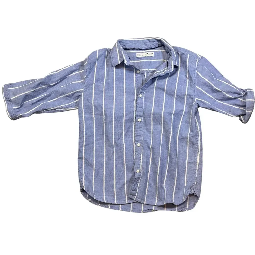 Zara Cotton Lightweight Button Down Boys Size 9